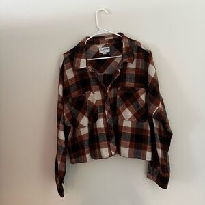 Plaid Button-Up Shirt